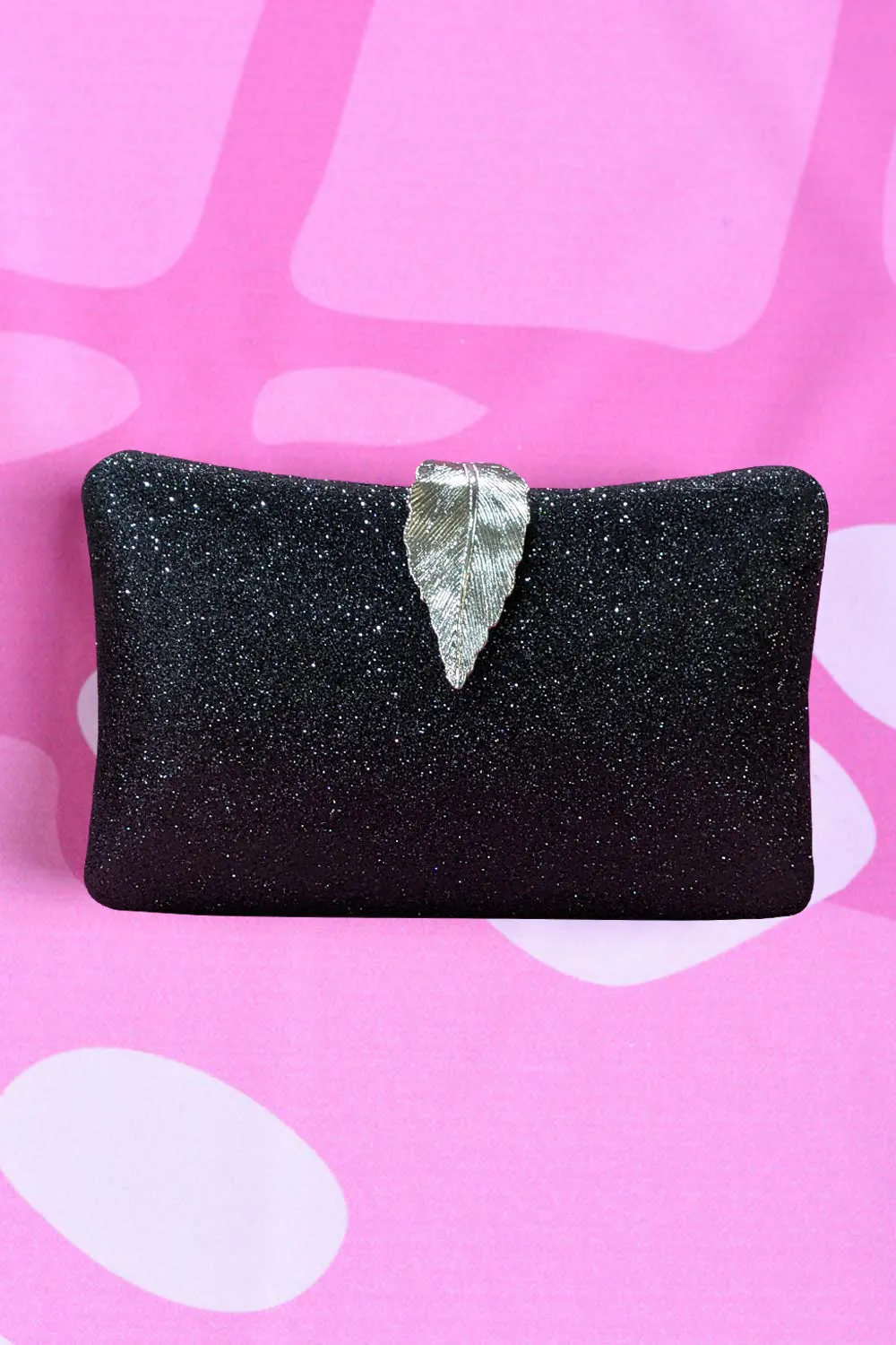 Glitter Glam Clutch - Black