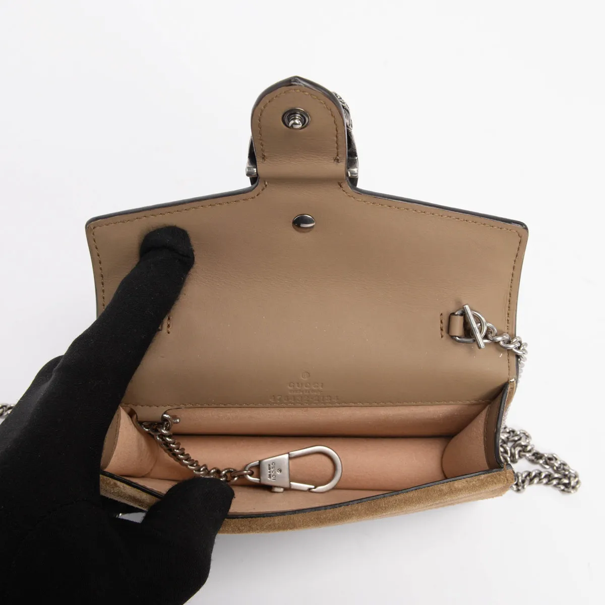 Gucci Beige GG Supreme Super Mini Dionysus Bag