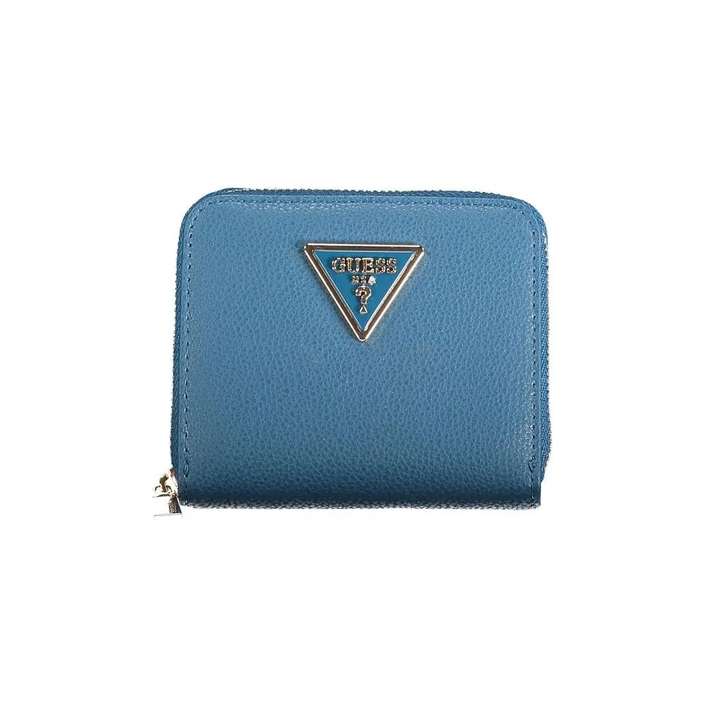 Guess Jeans Blue Polyethylene Wallet