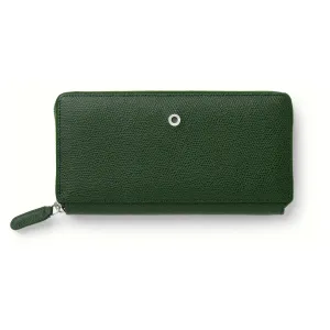 Ladies purse Epsom with zipper, Olive Green - #118955