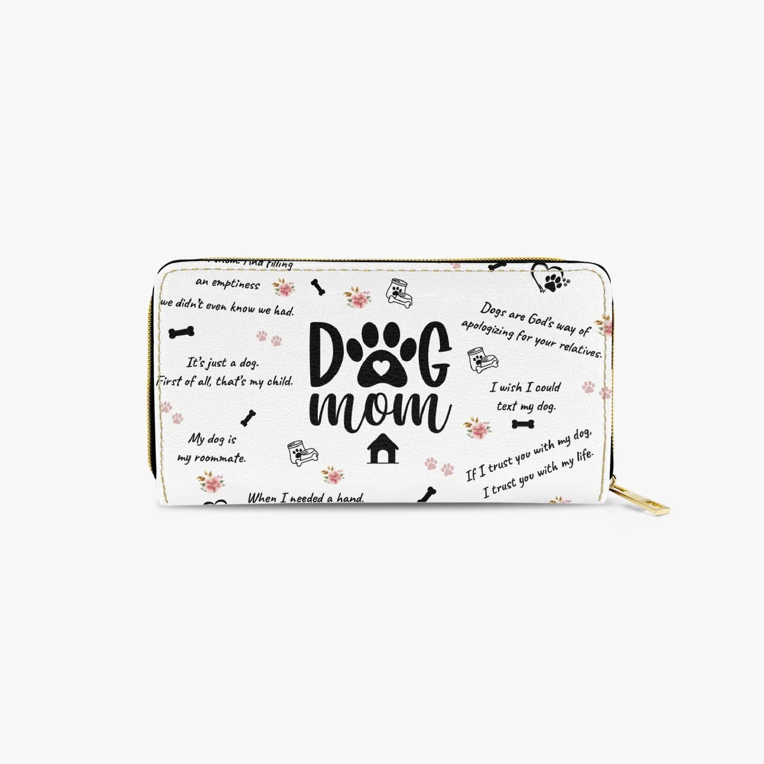 Long Type Zipper Purse - Dog Mom