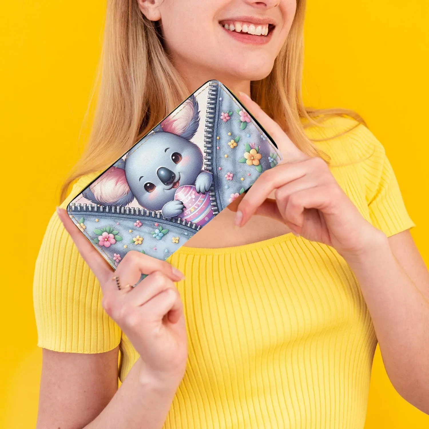 Long Type Zipper Purse - Easter - Koala