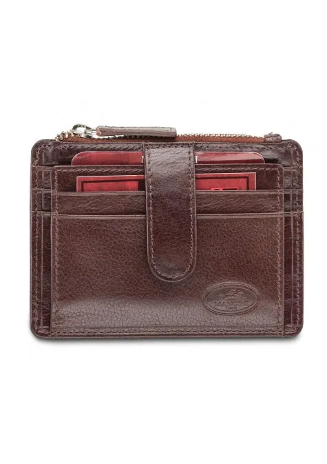 Mancini Leather Coin Purse/Credit Card Case RFID