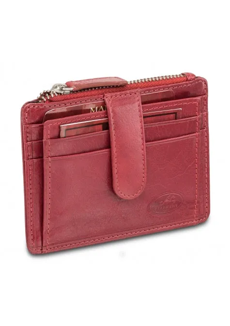 Mancini Leather Coin Purse/Credit Card Case RFID