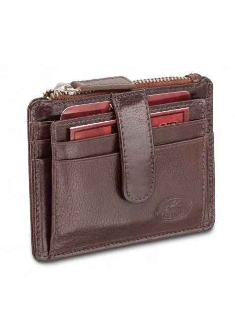 Mancini Leather Coin Purse/Credit Card Case RFID