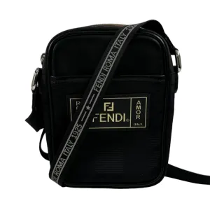 Men's Logo Amor Messenger Bag Black