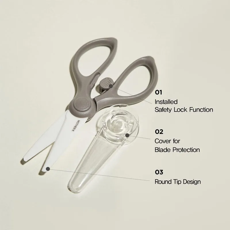 Mother-K Portable Ceramic Scissors with Tong Set