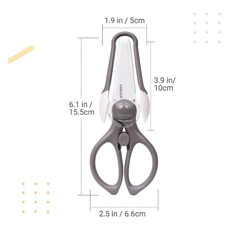 Mother-K Portable Ceramic Scissors with Tong Set