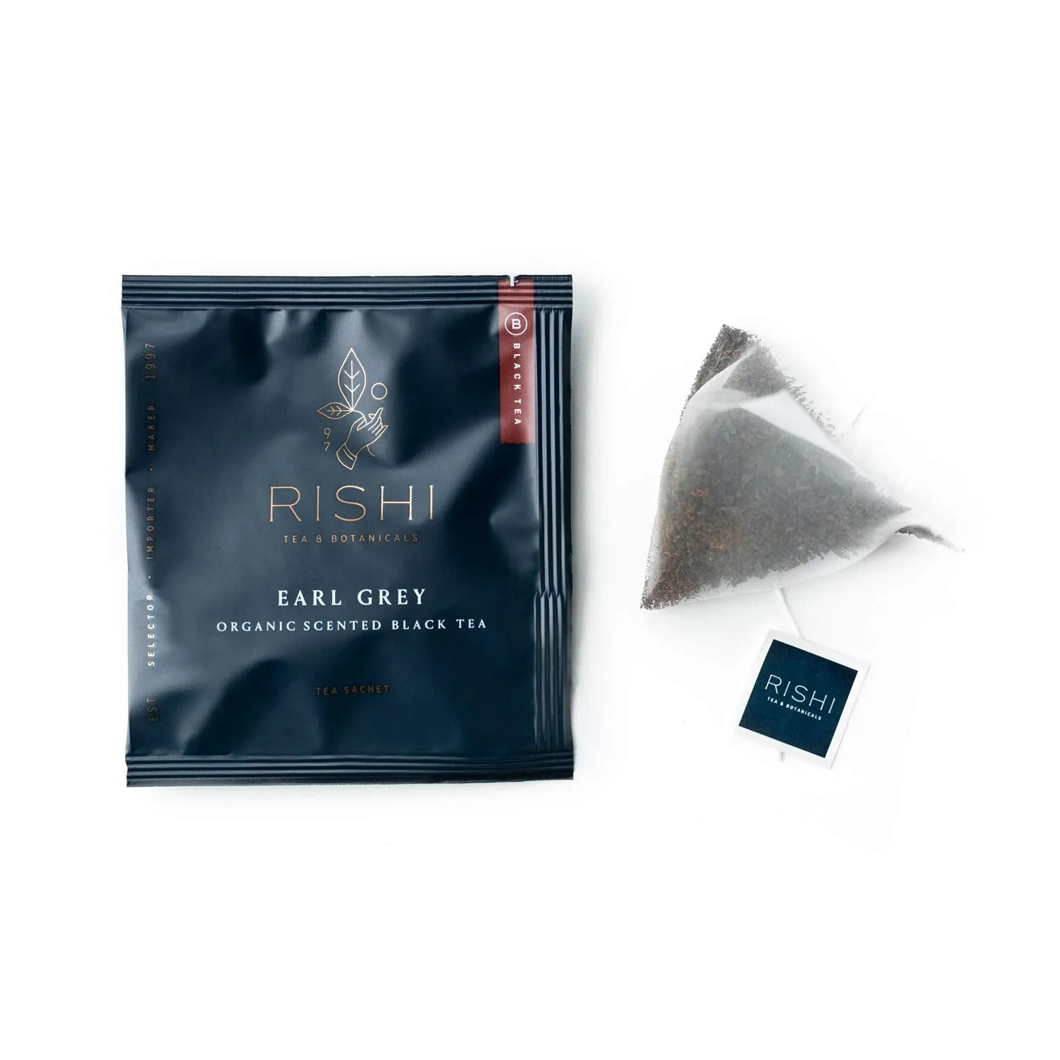 Organic Sachet Tea Bags, Certified Kosher Pure Black Tea with Bergamot Oil