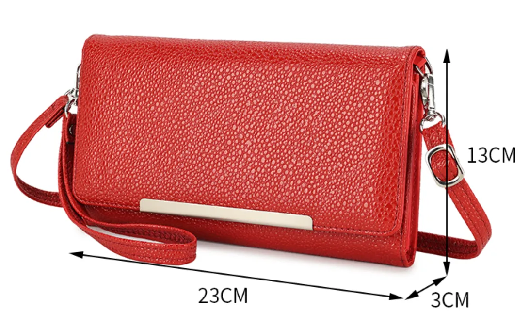 Patent Textured Wristlet Clutch & Purse Style Bag (6 Colours)