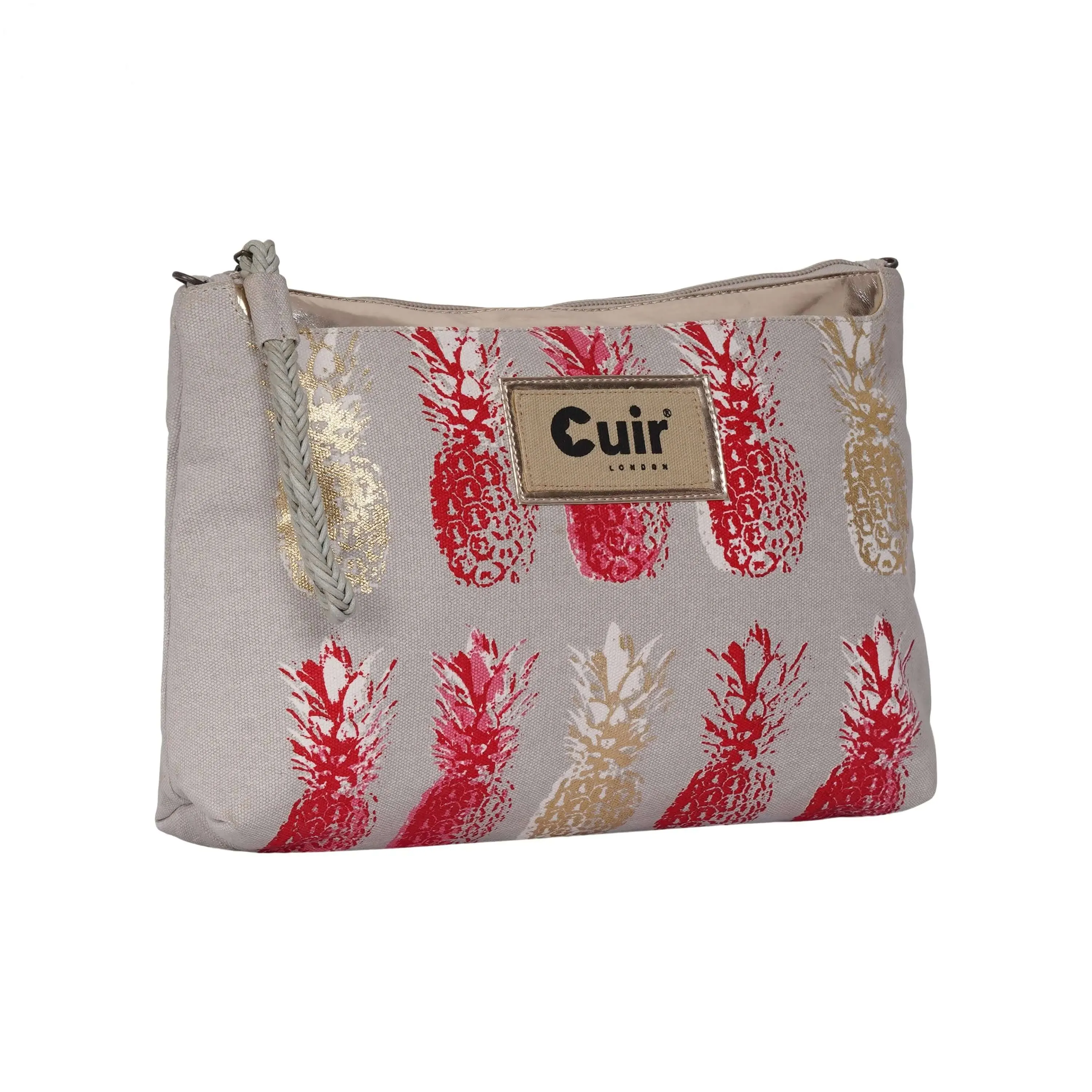 Pineapple Printed Clutch Bag | 100% Heavy Cotton Canvas