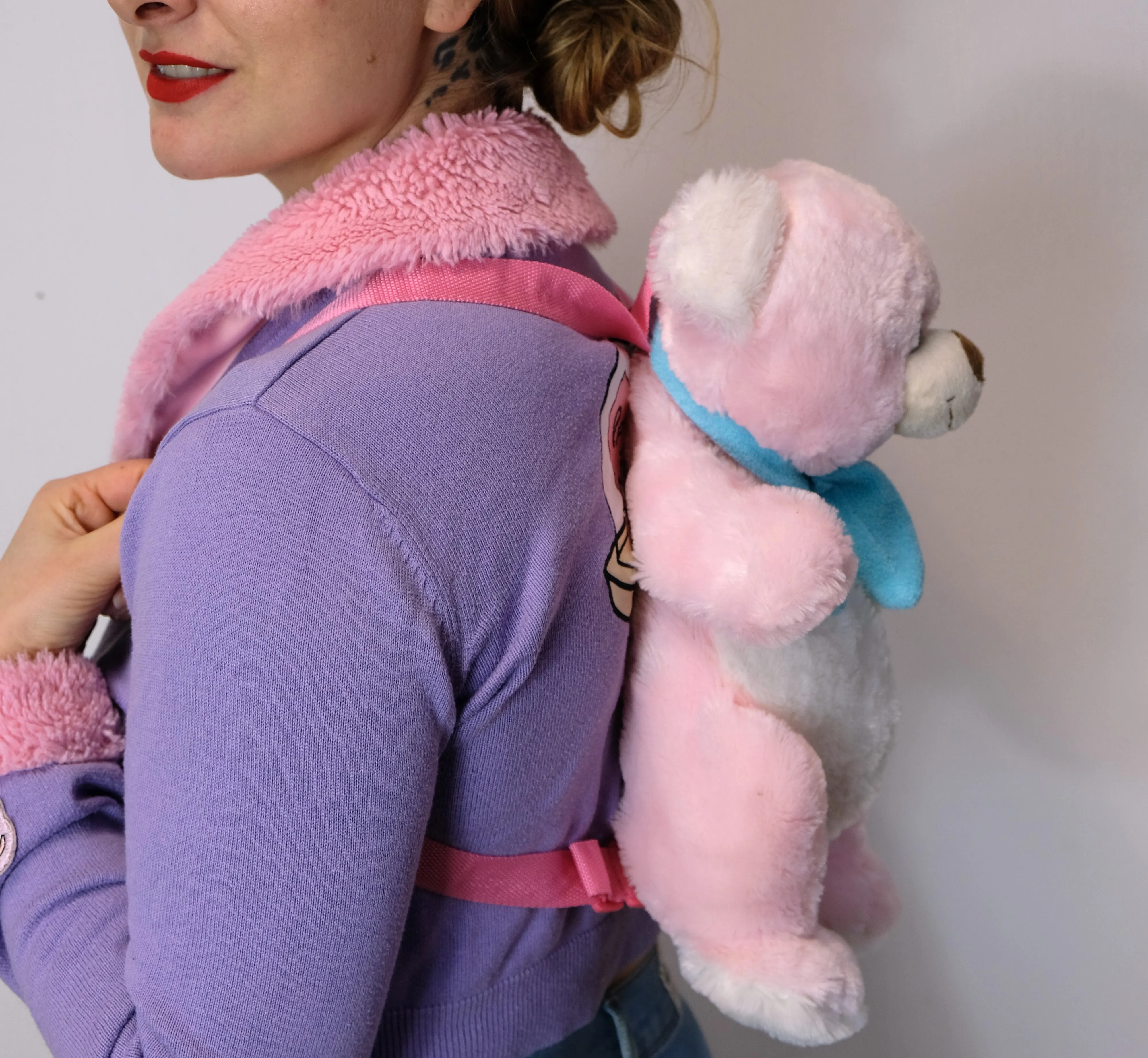 Pink Teddy Backpack