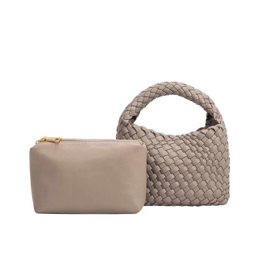 Sylvie Recycled Vegan Handle bag in Taupe