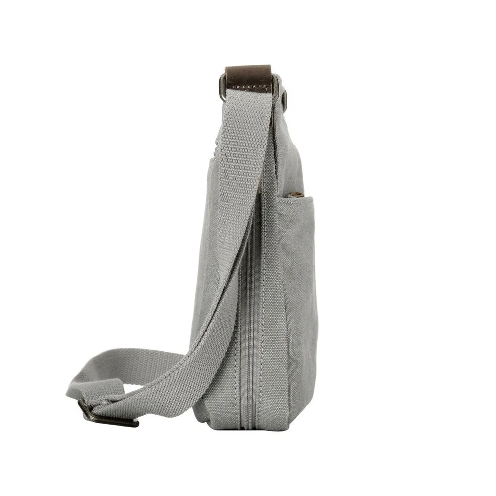 Troop London Classic Small Zip Top Shoulder Bag - Ash Grey